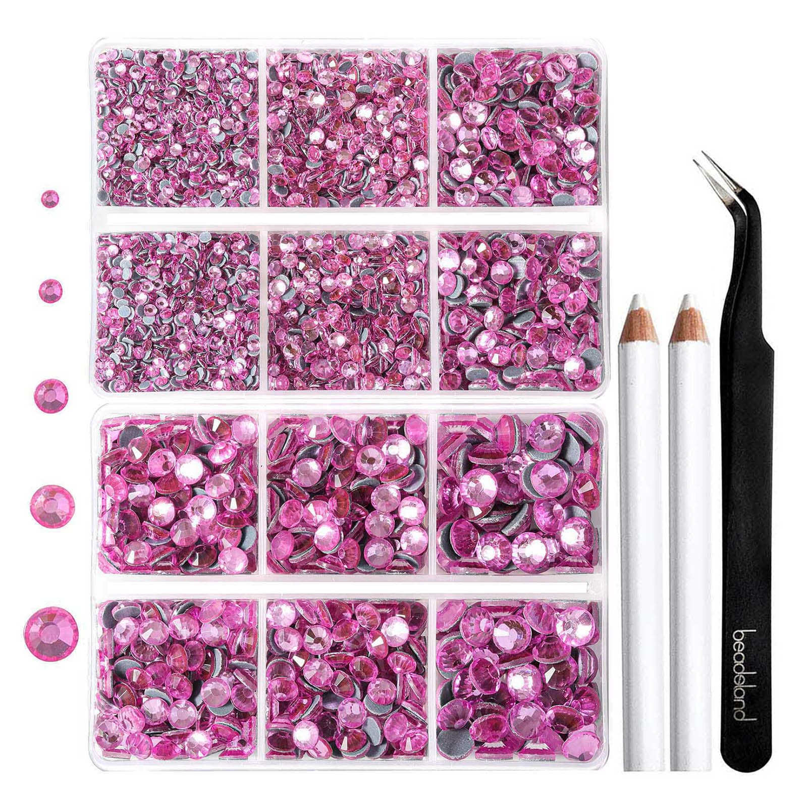 Amazon.com: BEADSLAND 6736pcs Hotfix Rhinestones Flatback,Pink